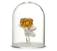 Kichvoe Fleur de Rose en Cristal Jaune, Décoration Table Mariage