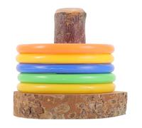 Kichvoe 'Intelligence pour Perruches et Inséparables en Plastique et Bois, Set Éducatif pour Entraînement L'agressivité, Présent pour Oiseaux Couleur Aléatoire