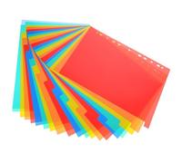 Kichvoe Intercalaires pour Classeur A4 en Plastique Pp Onglets Écrits Rouges, Séparateurs de Pages Perforés pour Organiser Classeurs et Planners, 1 Set