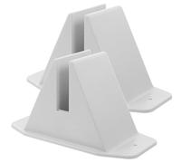 Kichvoe Kit de Base de Clôture en Plastique Blanc Support de Clôture Simple et Anti-basculement 2pcs pour Bordure Jardin Extérieur de Jardin