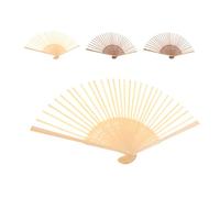 Kichvoe Kit de Fabrication D'éventails Pliants en Bois 4pcs, Cadre Pliable Facile à Assembler pour Projets Créatifs et Usage Quotidien en Extérieur