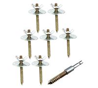 Kichvoe Kit de Vis de Fixation pour Perchoir de Cage à Oiseaux avec Rondelles Accessoires pour Support de Cage Adapté Aux Perroquets et Petits Oiseaux Installation Stable et Durable