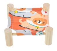 Kichvoe Lit pour Animaux de Compagnie en Bois Cartoon pour Cochon d'Inde, Confortable et Lavable, Réduit Stress et Peur, pour Petits Animaux Domestiques