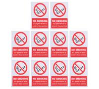 Kichvoe Lot de 10 autocollants « Interdiction de fumer » pour commerces, hôtels, restaurants, toilettes, espaces publics et halls commerciaux.