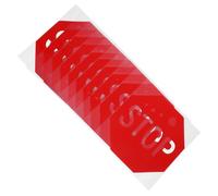 Kichvoe Lot de 10 Autocollants Stop Rouge Auto-Adhésifs pour Signalisation Routière en Espaces Publics et Zones de Travail