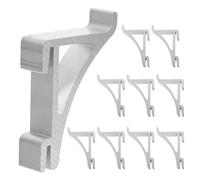 Kichvoe Lot de 10 Clips pour Étagère de Réfrigérateur en Aluminium Argenté, Robustes et Résistants, Supports Fiables pour Congélateur et Réfrigérateur