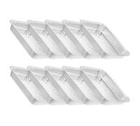 Kichvoe Lot de 10 Moules en Papier Aluminium Argentés de 2350ml pour Barbecue en Plein Air, Résistants à Haute Température, pour Poissons et Écrevisses Lors de Réunions Familiales