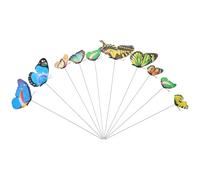 Kichvoe Lot de 10 Piquets Décoratifs pour Jardin, Motifs Tournesol et Marguerite, en Plastique Solide, Coloris Naturel, Décoration Extérieure pour Pelouse et Patio, pour Embellir Espaces