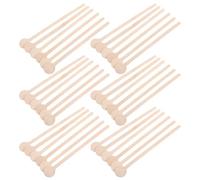 Kichvoe Lot de 100 Bâtonnets Mélangeurs à Café en Bois à Extrémité Arrondie Agitateurs Ronds pour Boissons Chaudes et Froides Cuillères à Remuer Café pour Bars et Restaurants Réutilisable