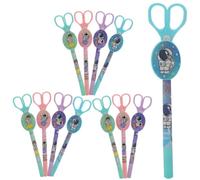 Kichvoe Lot de 12 Stylos Mignons pour Élèves avec Ciseaux Intégrés, en Plastique, Écriture Super Fluide et Prise en Main Confortable, pour Journaux et Cahiers de Coloriage