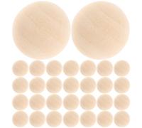 Kichvoe Lot de 120 Demi-boules de Bois Naturel Khaki pour Bricolage, Fournitures Fabrication de Couronnes, Perles de Pâques, Bois Non Finition, Résistantes et Faciles à Teindre,