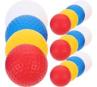 Kichvoe Lot de 16 Balles de Golf Creuses en Plastique PP Sûr, Colorées, Taille Mini pour Entraînement Intérieur et Extérieur, Putting Pratique du Golf