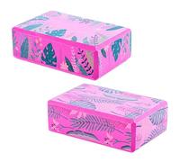 Kichvoe Lot de 2 Blocs de Yoga Haute Densité en Eva Antidérapants Rose, Accessoires de Fitness Créatifs pour Danse et Pilates, Briques D'exercice Pratiques et Solide pour Style Aléatoire