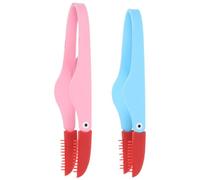 Kichvoe Lot de 2 Brosses pour Yeux D’animaux, Peigne Ergonomique pour Toilettage des Yeux de Chat et Chien, Brosse Compacte Détachante pour Taches de Larmes, Nettoyage Quotidien et Bain