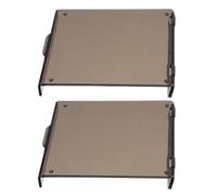 Kichvoe Lot de 2 Caches de Protection pour Interrupteur Climatiseur Central 86 Type, Coque Plastique Noire Transparente, Plaque Adhésive Étanche, Protection Thermostat pour Maison