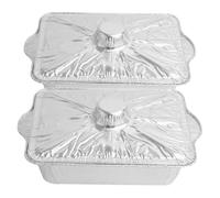 Kichvoe Lot de 2 Casseroles Jetables en Papier D'aluminium 2500ml pour Barbecue Camping, Faciles à Transporter et Protégeant Aliments Design Simple et Pratique