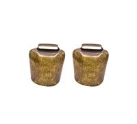 Kichvoe Lot de 2 Clochettes Épaisses en Bronze Ancien, Modèle Moyen 37 G, Cloche Suspendue pour Moutons, Vaches et Chevaux, Accessoires Cloche Agricole, Décoration Fermière Sonore