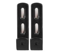 Kichvoe Lot de 2 Crochets en J Gainés pour Échelle de Lit Mezzanine, Supports Robustes Noirs 32 Mm, avec 4 Vis, Crochets Utilitaires Anti-rayures pour Rangement Chambre Garçon et Filles