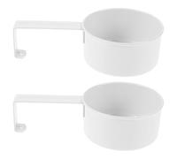 Kichvoe Lot de 2 cuillères doseuses pour lessive en poudre - Cuillères doseuses en métal pour détergent, aliments pour animaux et céréales avec poignée - à portionner pour chiens, chats et