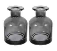 Kichvoe Lot de 2 Flacons Diffuseurs en Verre Cylindriques 150 ML Gris Bleu Flacon Diffuseur à Roseaux Rechargeable en Verre pour Bureau Maison Hôtel Accessoire Parfum D’Ambiance