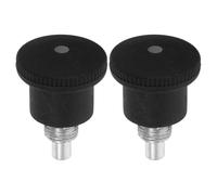 Kichvoe Lot de 2 Goupilles de Réglage Sphériques Noires Diamètre 25 Mm pour Pièces de Vélo d'exercice, Bouton à Ressort pour Équipement Fitness à Domicile et Professionnel