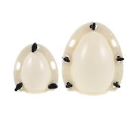 Kichvoe Lot de 2 moules à chocolat géants en forme d'œuf de Pâques : 10 cm et 15 cm. Moules à œufs cassables pour la pâtisserie, la confiserie, les glaçons et autres gourmandises. Idéal pour