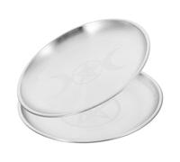 Kichvoe Lot de 2 plaques Rondes en Fer avec Pentagramme - récupérateur de Cendres et Plateau à Bijoux pour rituel Wicca - Plateau décoratif pour Home Decor et Office Decor