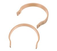 Kichvoe Lot de 2 Poignées de Remplacement en Bois de Hêtre avec Manchon en Cuivre pour Théière, Anse Amovible Ergonomique, Accessoires pour Théière, Usage Domestique, Salon de Thé
