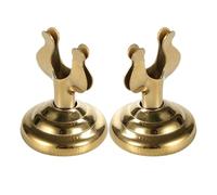 Kichvoe Lot de 2 Porte-Cartes en Métal Doré Mini U 4cm, Pinces Métalliques pour Numéro de Table, Support Menu Élégant pour Décoration Mariage, Présentoir Stable pour Table Banquet