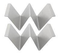 Kichvoe Lot de 2 Porte-Tacos en Acier Inoxydable Poignées Support à Tacos Mexicain 2 Compartiments pour Tacos Maison Compact la Cuisine Restaurant Fêtes et Camping