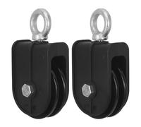 Kichvoe Lot de 2 Poulies Pivotantes Silencieuses 70 Mm en Pa pour Câble, Capacité 100 Kg, Poulies Robustes Démontables pour Système de Levage Fitness, Galets de Levage Rotatifs