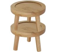 Kichvoe Lot de 2 Soucoupes en Bambou pour Jardinière D’intérieur, Support Pot de Fleurs Succulentes, Plateau de Drainage Rond, Diamètre Intérieur Variable, Accessoire Jardinage