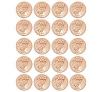 Kichvoe Lot de 20 Boutons Métalliques à Coudre Forme Chouette Or en Alliage Trous, Accessoires de Couture pour Artisanat et Remplacement de Boutons