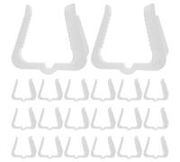 Kichvoe Lot de 20 clips pour guirlandes lumineuses de Noël : fixations pour planches de rive, clips en plastique pour guirlandes lumineuses de Noël, décorations de toit, gouttières et clôtures