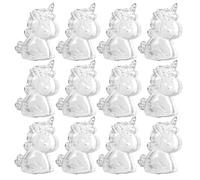 Kichvoe Lot de 24 Boîtes Plastique Transparentes de Licorne, Résistantes et Solides, pour Rangement Bonbons et Décoration Maison