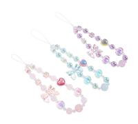 Kichvoe Lot de 3 Breloques de Téléphone en Plastique Nœud et Cœur, Légères et Multifonctionnelles, pour Téléphone Portable et Appareil Photo Pendant Vos Voyages