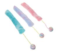 Kichvoe Lot de 3 Coussins en Peluche pour Chatons, Jouets à Mâcher Interactifs en Peluche Tie-Dye Violet, Vert et Rose, à Câliner Mignon Favorisant Dentition et Jeu Intérieur pour Chats