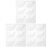 Kichvoe Lot de 3 Moules à Gâteau de Riz de Poisson Moules à Chocolat et Gelée DIY Polypropylène Résistant la Chaleur 6 Poissons Accessoires Pâtisserie Cuisine Maison