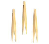 Kichvoe Lot de 3 Pinces en Bambou Antistatiques Multifonctions, Pince Grillades, Accessoires Cuisine pour Barbecue, Service Alimentaire et Préparation Culinaire