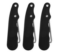 Kichvoe Lot de 3 tendeurs de Lacets pour Patins de Hockey - Outil de Serrage Pliable en Acier Inoxydable antidérapant pour Patins à Glace et Chaussures de Hockey - Noir - 9,3 x 2,8 x 1,2 cm
