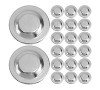 Kichvoe Lot de 30 Aimants Porte-badges Ronds en Fer Argenté Fixation Magnétique Sécurisée pour Étiquettes Nominatives Lors D'événements