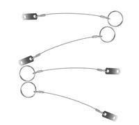 Kichvoe Lot de 4 Cordons de Sécurité en Acier Inoxydable Attaches Rapides, Câbles d'Amarrage Marins, Anticorrosion, pour Usage Nautique et Matériel de Bord