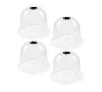 Kichvoe Lot de 4 Dômes de Protection pour Pépinière de Plantes en Plastique Transparent Épais Système D'aération, Cloches de Jardin Respirantes pour Protection Le Gel et Culture