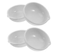 Kichvoe Lot de 4 Plats D'évaporation en Céramique Blanche 100ml Résistants Haute Température avec Bec Verseur, Faciles à Nettoyer, pour Laboratoires et Chauffage Prolongé