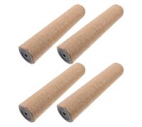 Kichvoe Lot de 4 poteaux de Rechange pour griffoir à Chat, 30 x 6 cm, en sisal Naturel, pour la rénovation.