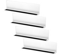 Kichvoe Lot de 4 Séparateurs D’étagères Magnétiques de L, Transparents, 25 Cm de Long X 6 Cm de Haut, pour Optimisation Rangement Supermarché, Placards et Commodes