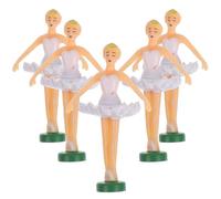 Kichvoe Lot de 5 Poupées Danseuses de Ballet Princesses Blanches pour Boîte à Musique, Figurines Décoratives en PVC, Accessoires Décoratifs pour Présent Danseuse et Décoration Intérieure