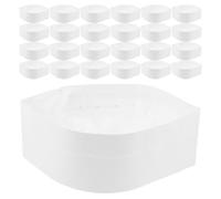 Kichvoe Lot de 50 Chapeaux de Traiteur Jetables Blancs en Papier Respirant pour Adulte, Bonnet de Chef Confortable Adapté aux Restaurants et Service Alimentaire