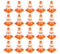 Kichvoe Lot de 50 Mini Cônes de Signalisation en Plastique Orange, 2,5 X 1,6 Cm, pour Jeux Éducatifs sur Scène de Circulation.