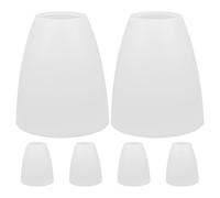 Kichvoe Lot de 6 Abat-jours en Plastique Blanc, Petit Abat-jour à Tête Plate Ø 40 Mm, Remplacement pour Lampe de Table, Lampe de Camping et Plafonnier, Accessoires DIY Polyvalents